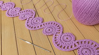 Ажурное ЛЕНТОЧНОЕ КРУЖЕВО вязание крючком КАЙМА мастер-класс How to Crochet Lace Tape Ribbon