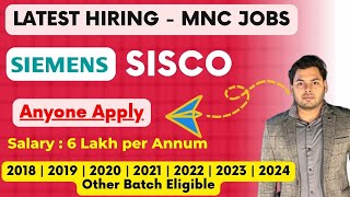 Job Alert fresher | Siemens,Sisco Off Campus hiring | Jobs for 2024,2023, 2022, 2021 | Salary 6LPA