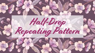 Paint a Half Drop Repeat Pattern by Hand | Watercolour Cherry Blossoms