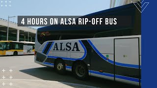 TRAVELLING ON ALSA BUS FROM VALENCIA TO BARCELONA AIRPORT