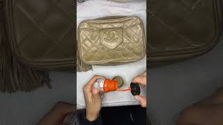 Color Matching: mixing leather  paint for a vintage Chanel Camera Bag