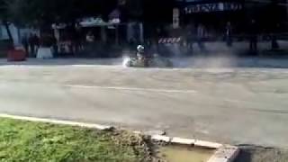 Kart exhibition in the center of Verona -  Burnout