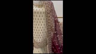 👰🛍 Organza Handwork Flairy Gharara Having Matha Paati Dupatta!!“ Best For Engagement 💍And Nikkah 👰