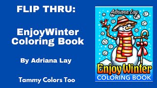 New Release! Flip Thru: Enjoy Winter Coloring Book by Adriana Lay