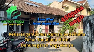 Dijual Pekarangan Prospektif Bonus Rumah Timur The Alana Hotel Danunegaran Yogyakarta