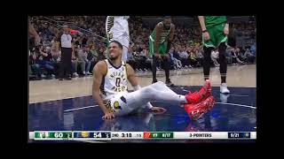 Tyrese Haliburton carried off after serious scary leg injury vs Celtics #nba