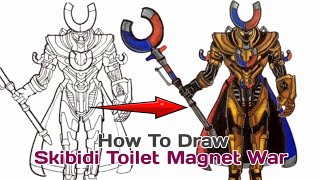 HOW TO DRAW SKIBIDI TOILET MAGNET MAN | Skibidi Toilet Magnet War