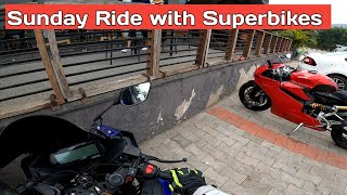 Sunday Ride with Superbikes|| Club Riders & Friends at CCD