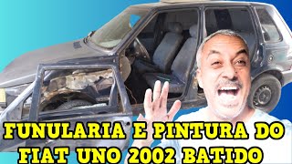 FUNILARIA E PINTURA DO FIAT UNO 2002 BATIDO