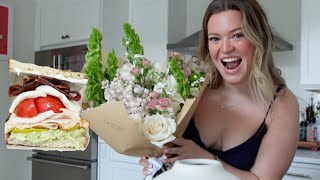 VLOG- Day in my life, new flowers, giant sandwich, & more!