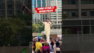 Inigo Pascual electrified the stage atMabuhay Festival in Nathan Phillips #pinoyabroad #funactivites