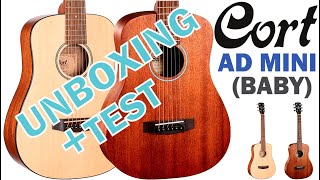 Guitarra Acústica CORT AD MINI (Baby): Unboxing & TEST! (No Talking)