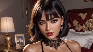 Gorgeous AI model in black lingerie | AI Art Lookbook | AI Beauty and Art