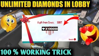 How to Collect Unlimited Diamond in Lobby 100% Working Tricks 🤯 || Get Free Dj Alok & Diamonds ||