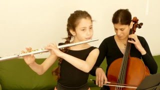 Dorel Vaginsky 8 y.o. plays Marcello sonata with Mom