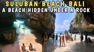 HIDDEN BEACH GETTING CROWDED, SULUBAN ULUWATU BEACH BALI | SULUBAN BEACH