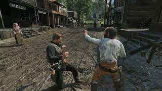 Arthur shows his love for the Valentine townsfolk - Red Dead Redemption 2 PC Modded