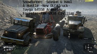 SnowRunner- Phase 6 Haul & Hustle - New DLC Truck -Tayga 6455B Aramatsu Forester-ANK MK38 Civilian