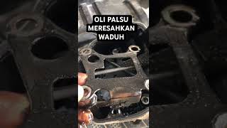 Efek oli palsu terhadap komponen mesin,komponen mesin lengket,jalur oli tersumbat #mekanik #reels