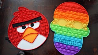 Giant Angry Bird vs Face Pop it fidget toys video