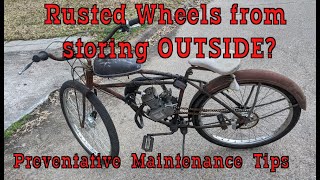 Is it OK to store Motorized bike outside in the elements? Preventative maintenance tip.