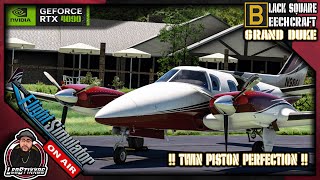 MSFS 🔴Live🔴 BLACKSQUARE Grand Duke | Twin Piston Perfection | KFAY✈️2NC0✈️KTBR✈️KGSP