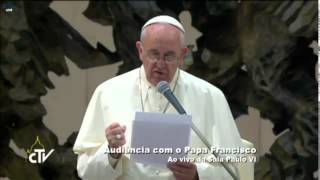 Audiência com Papa Francisco - Sala Paulo VI - Católicos em Células