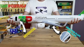 NEW Airbus A321 NEO in TAP Portugal livery | Zvezda 1:144 scale kit | flaps and slats extended