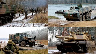 A number of Polish tanks and soldiers joined the United States across the Polish border