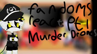 Fandoms React to eachother|1/7|Murder Drones (part 1/2)