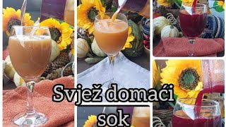 SVJEŽ DOMAĆI SOK - 3 vrste vitaminskih sokova