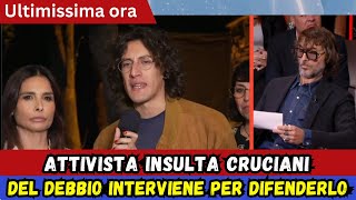 Attivista Offende Cruciani , Del Debbio Interviene per Difenderlo!