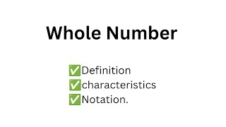 Whole Numbers || Characteristics|| Notation of whole Numbers @Cityofmath-ol5dw #maths #mathematics