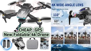 Remote control Drone with a 4K 120° manually adjustable lens and a 110° wide-angle lens.full Revie