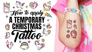 How to Apply Unicorn Temporary Tattoos for kid girls