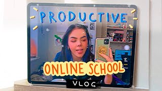 *productive* online school day in my life 🏫|| uk university vlog 2021