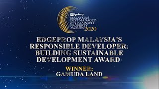 EDGEPROP MALAYSIA'S BEST MANAGED & SUSTAINABLE PROPERTY AWARDS 2020 - RESPONSIBLE DEVELOPER CATEGORY