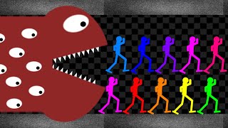 Survival Stickman Race: Run From Monster Worm