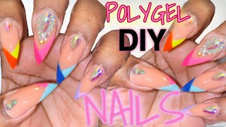 How I do my OWN POLYGEL NAILS at Home.