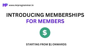 Membership For Members | Browse AD-FREE Content On MrProgrammer.in |