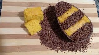 Ovo bolo de cenoura com brigadeiro ( montagem)#deacakes10