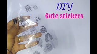 DIY| Cute and clear stickers at home | Stickers at home | Miniature FoodFactory