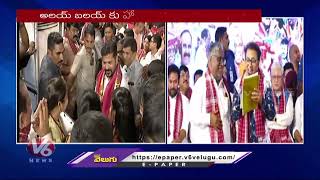 Goreti Venkanna Sings Song  At Alai Balai Dasara Conclave  Nampally Exhibition Grounds | V6 News