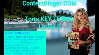 Most Important Legal Key Terms: Torts - Letters G