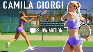 Camila Giorgi - Court Level practice [Slow-motion]