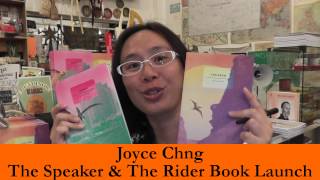 The Speaker & The Rider Book Launch by Joyce Chng update by Robin Stienberg, National Critics Choice