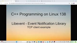 C++ Programming on Linux - Libevent TCP client Example