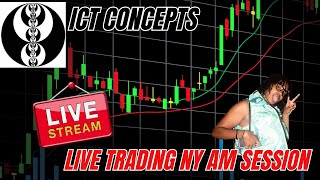 Live Trading 9:10-10:10 Macros NY am Session | ICT Concepts | 08.16.24