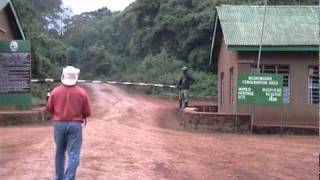 20 - John Goldie at the entrance to Ngorongoro Conservation Area.