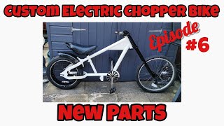 Custom Electric Schwinn Stingray Chopper Bike - handlebars, new wheel - Episode #6